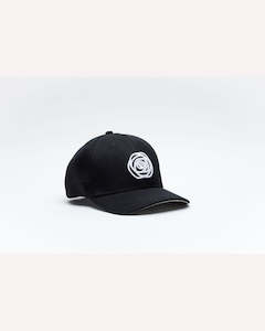 Rose Road Baseball Cap - Black/White Rose