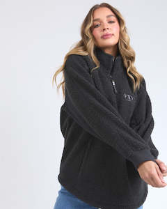 Jackets: Foxwood Weekend Boucle Crew - Dark Grey
