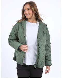 Jackets: Foxwood Mellow Quilted Jacket - Khaki