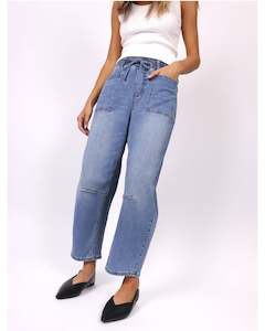 Monaco Jeans: Monaco Jeans Leo Barrel Jeans - Blue