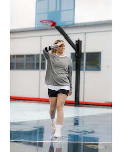 Rose Road Merino Tee - Charcoal