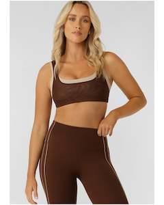Tops: Lorna Jane Double Down Sports Bra - Truffle