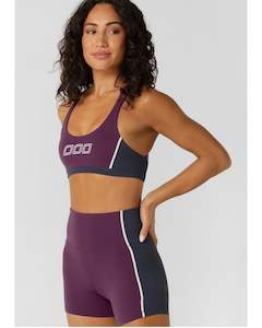 Bottoms: Lorna Jane Qualifier High Support Bra - Dark Grape