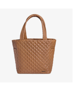 Vooray Naomi Tote Bag - Quilted Tan