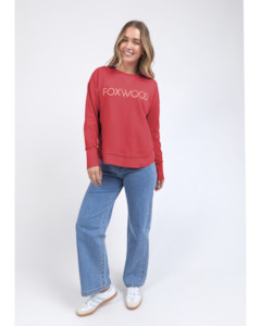 Foxwood Simplified Metallic Crew - Red