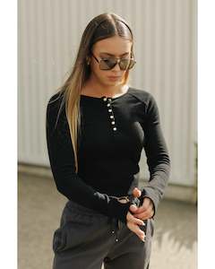 Rose Road Benne Long Sleeve - Black