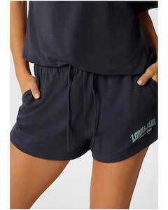 Shorts: Lorna Jane Original Sport Relaxed Shorts - Platinum Navy