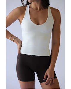 Tanks: Hyperluxe Contour Tank - Off White