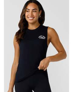 Tanks: Lorna Jane Lotus Muscle Tank - Midnight Blue