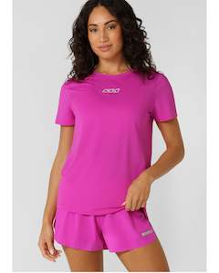 Lorna Jane Never Give Up Active T Shirt - Electric Pink