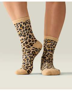 Move Active Crew Non Slip Grip Socks - Safari Spots