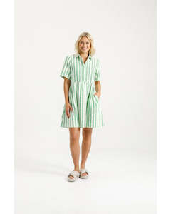 Skirts: Home Lee Cleo Mini Dress - Apple Stripes