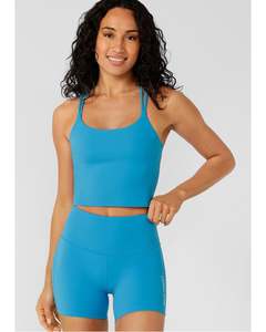 Tops: Lorna Jane Lotus Bra Tank Combo - Vista Blue