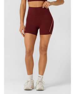 Lorna Jane Train Hard 12cm Bike Short - Dark Ruby