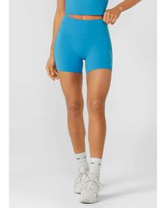 Lorna Jane Lotus No Chafe 12cm Bike Shorts - Vista Blue