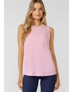 Lorna Jane Lotus Muscle Tank - Sweet Pink