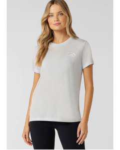 Tee Shirts: Lorna Jane Lotus T Shirt - Heather Blue