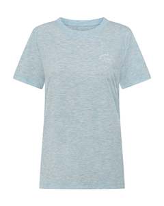 Tee Shirts: Lorna Jane Lotus T Shirt - Island Blue Marl