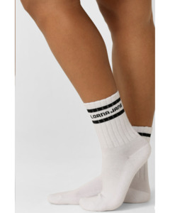 Underwear: Lorna Jane Sporty Crew Sock - White