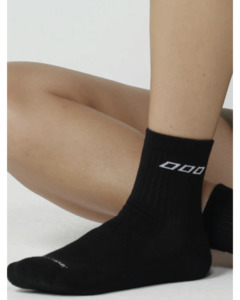 Underwear: LJ Quarter Crew Socks 3pk - Black, White & Peach Spritz