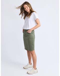 Elm Belle Skirt - Washed Khaki