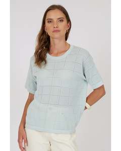 Marlow Halo Knit Tee - Glacier