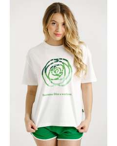 Rose Road Phoenix Tee - Unbleached with Meadow Print