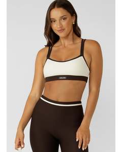 Tops: Lorna Jane Dawn to Dusk Sports Bra - Cream