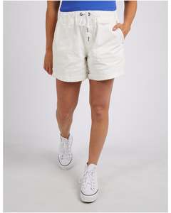 Elm Emma Relaxed Denim Short - Vintage White