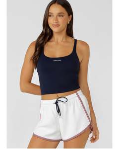 Tanks: Lorna Jane Balancing Act Bra Tank Combo - French Navy