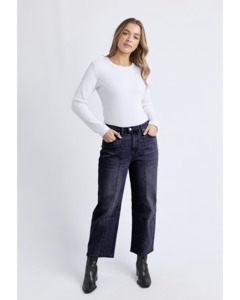 New: Foxwood Ambrose Barrel Jean - Indigo Blue