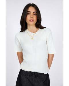 Tops 1: Marlow Vero Knit Tee - Ivory