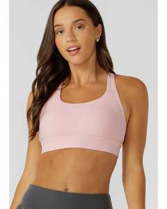 Lorna Jane Amy Maximum Support Sports Bra - Dusty Rose