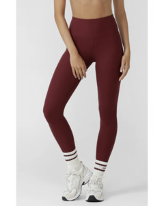 Bottoms: Lorna Jane Irresistible Rib Full Length Leggings - Cranberry