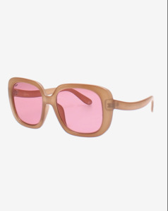 Eyewear: Reality High Hat Sunglasses - Almond