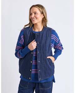 Elm Polly Quilted Vest - Dark Blue