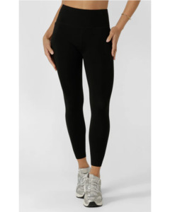 Bottoms: LJ  Amy No Chafe Phone Pocket Ankle Biter Leggings - Black