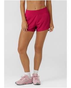 Lorna Jane Amy Stretch and Stride Pocket Run Short - Raspberry