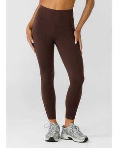 Bottoms: LJ Lotus No Chafe Phone Pocket AB Leggings - Espresso