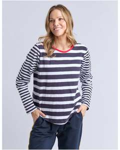 Elm LS All Sorts Long Sleeve - Midnight/White Stripe