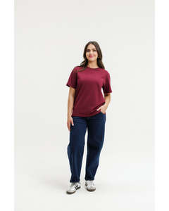 Tee Shirts: Home Lee Chris Tee - Merlot Summer Market