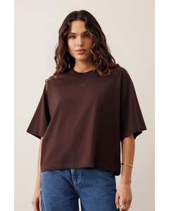 Tee Shirts: Ceres Life Phoebe Premium Tee - Chocolate
