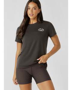 Tee Shirts: Lorna Jane Lotus T Shirt - Volcano
