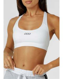 Lorna Jane Iconic Racerback Sports Bra - Recycled White