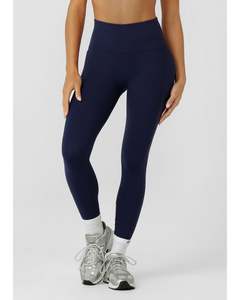 Lorna Jane Summit No Ride Ankle Biter Leggings - Admiral Navy