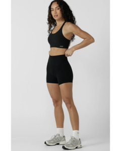 Lorna Jane Amy No Ride 2 Phone Pocket 12cm Bike Shorts - Recycled Black