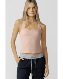 Lorna Jane Off Duty Rib Bra Tank Combo - Enchanted Pink