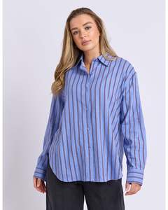 Tee Shirts: Foxwood Alba Shirt - Cornflower Blue