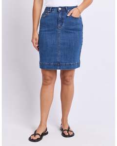 Skirts: Foxwood Bower Skirt - Mid Blue