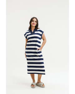 Skirts: Home Lee Della Dress - Navy Stripes
